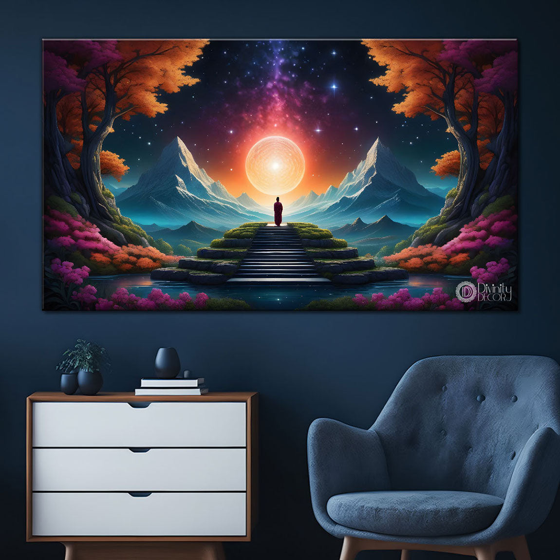 Flowers in the night painting Canvas Painting - Nature Art -445