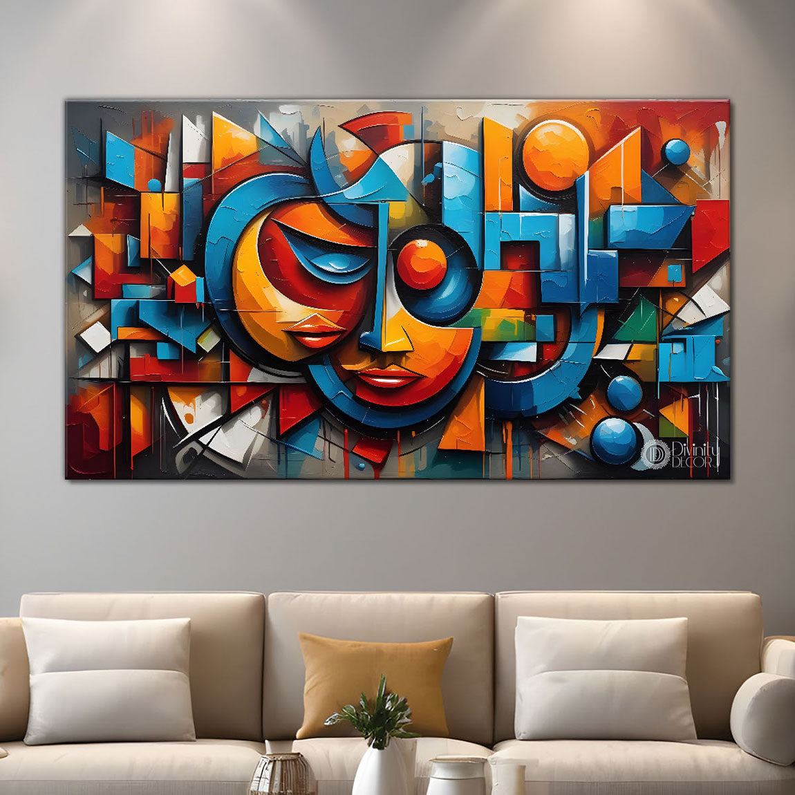 Gematrical pattern modern art Canvas Painting - Design - Modern-L-464