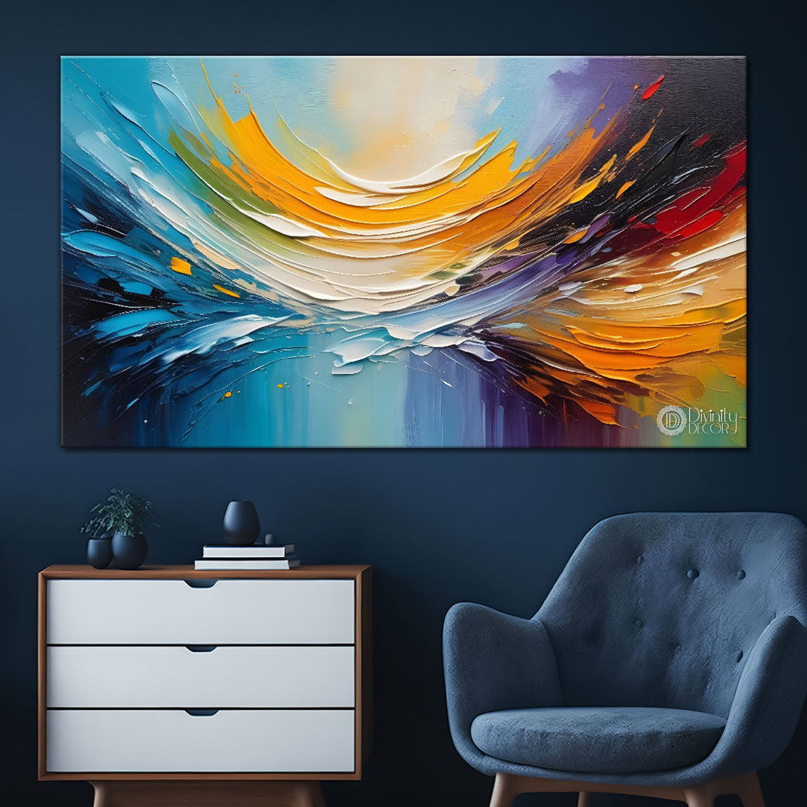 Colorful textured painting art Canvas Painting - Nature Art -465