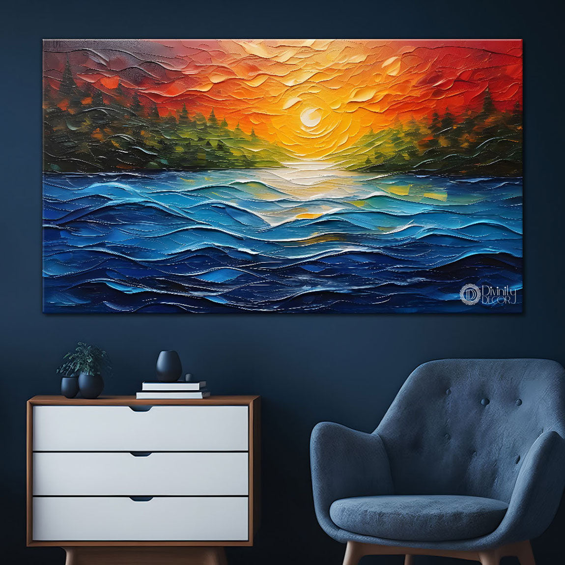 Colorful textured painting art Canvas Painting - Nature Art -483