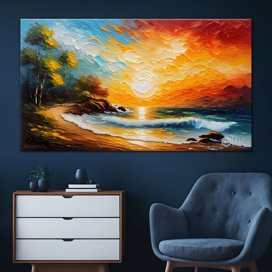 Sunrise landscape scenery Canvas Painting - Nature Art -484
