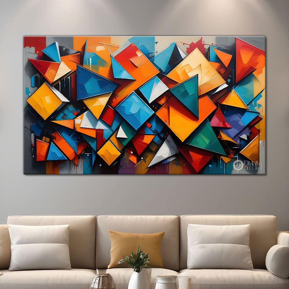 Gematrical pattern modern art Canvas Painting - Design - Modern-L-485
