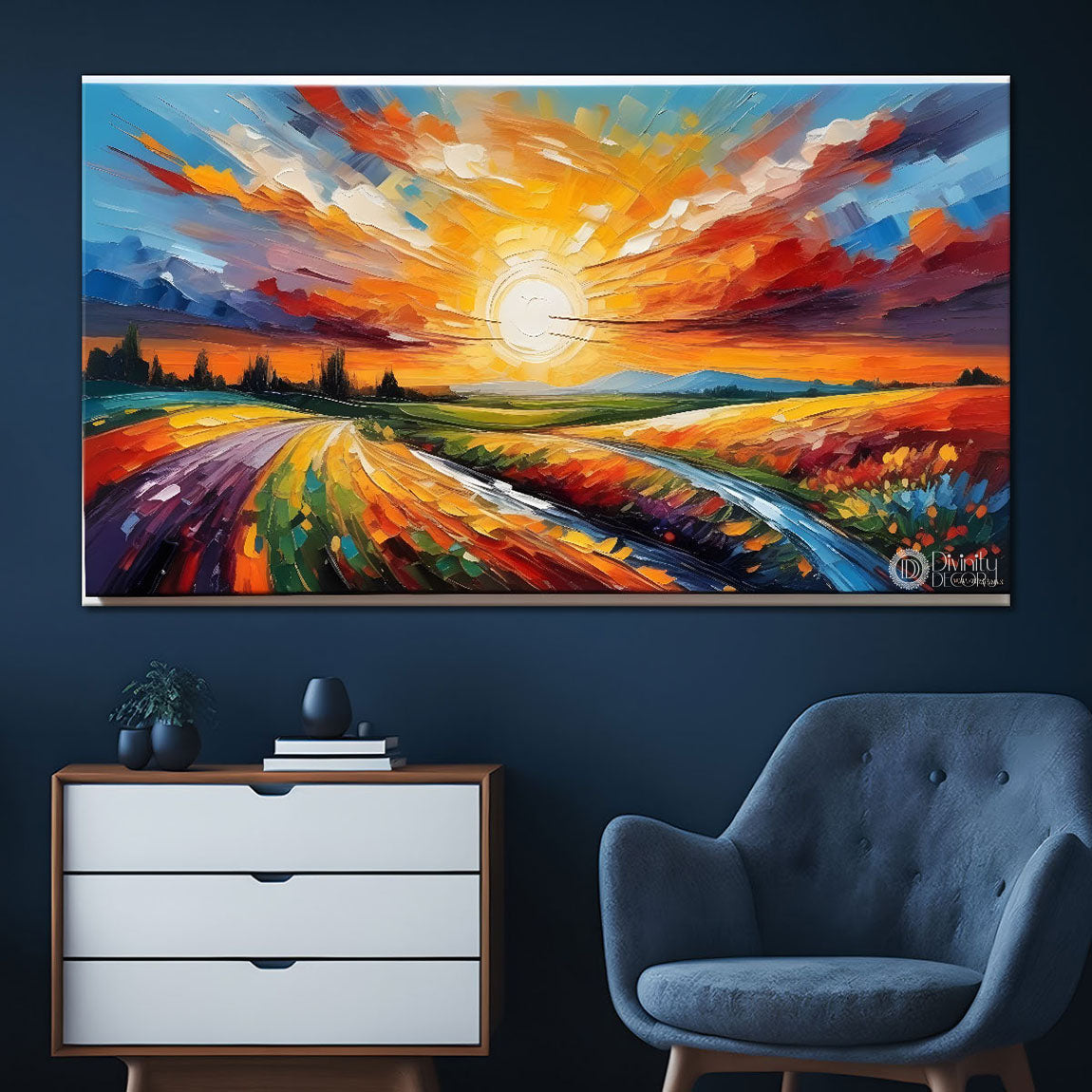 Sunrise landscape scenery Canvas Painting - Nature Art -485