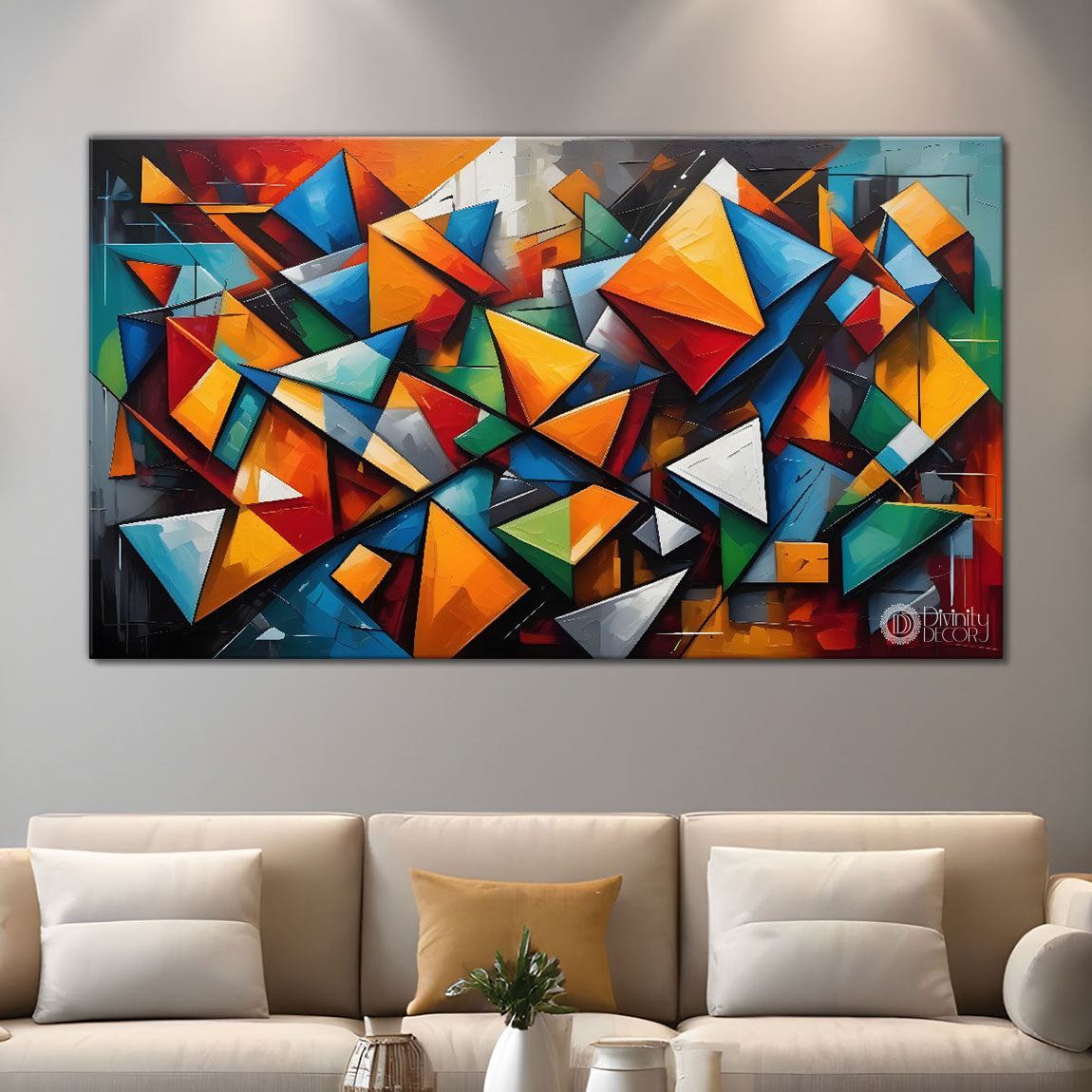 Gematrical pattern modern art Canvas Painting - Design - Modern-L-486