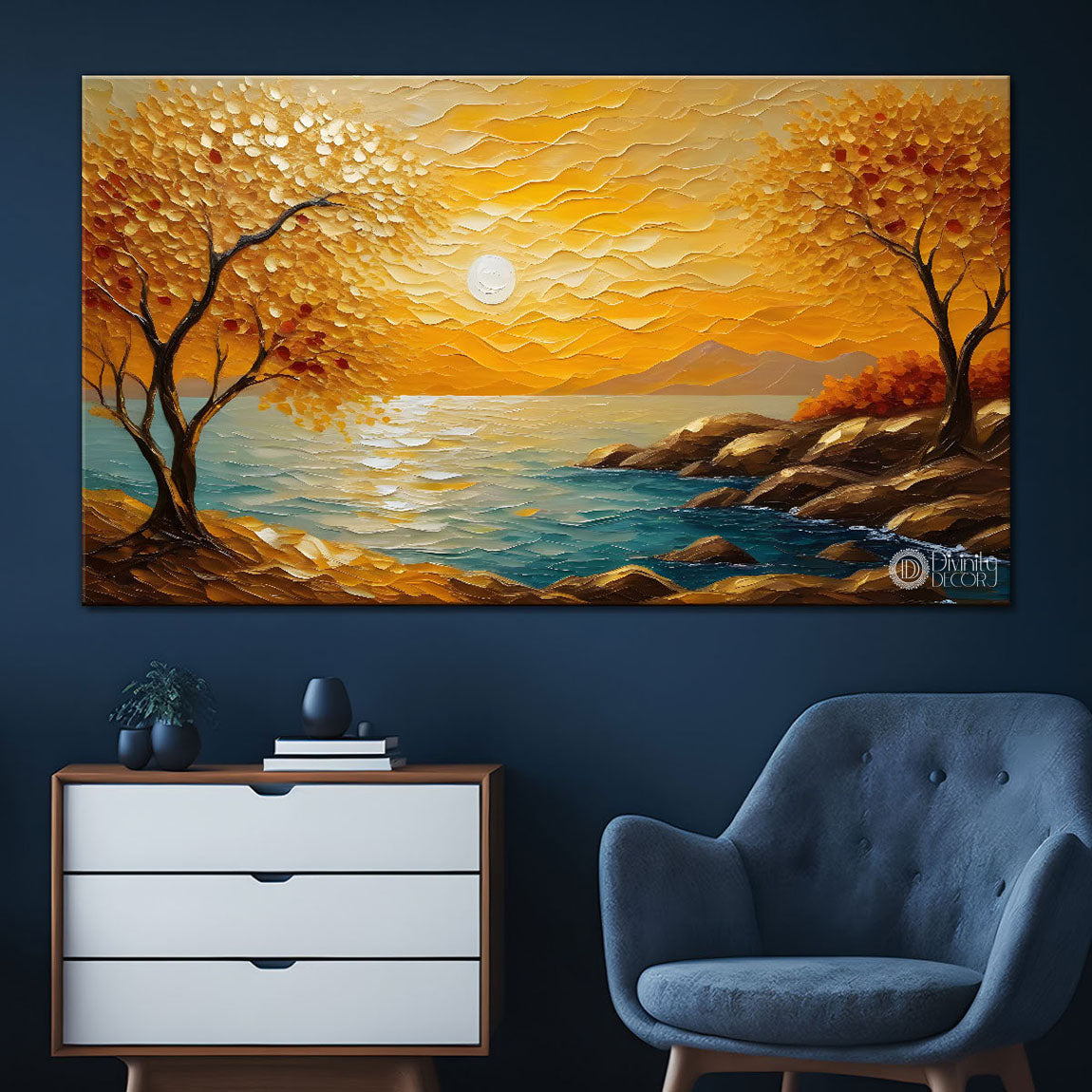 Sunrise landscape scenery Canvas Painting - Nature Art -486