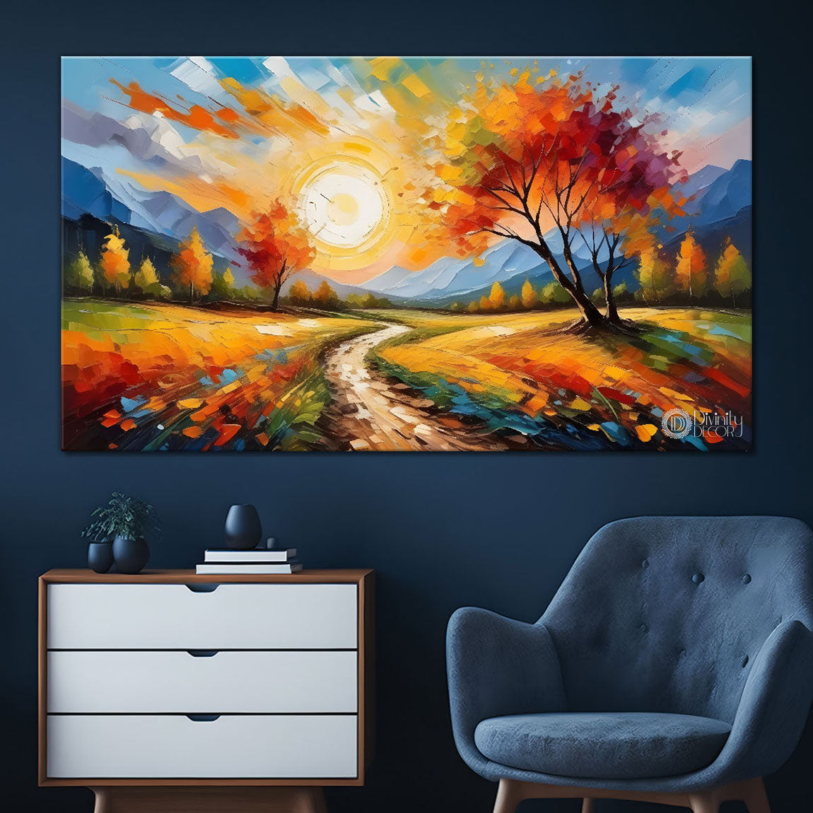 Sunrise landscape scenery Canvas Painting - Nature Art -488