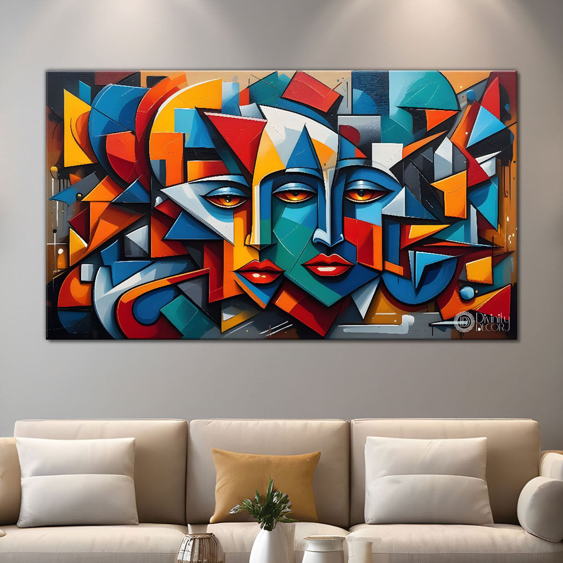 Gematrical pattern modern art Canvas Painting - Design - Modern-L-490