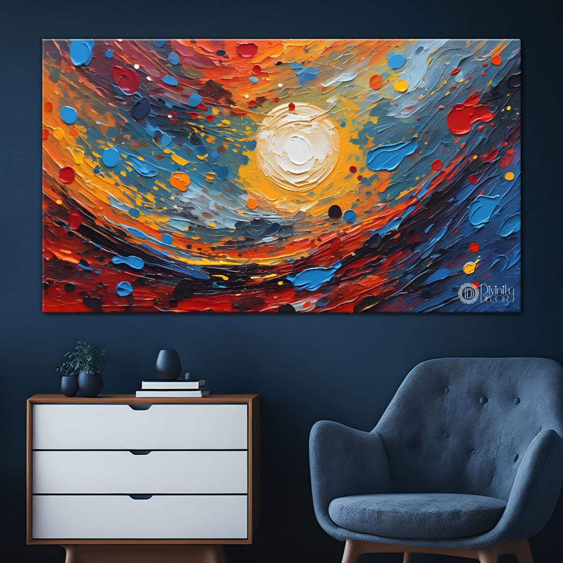 Colorful textured painting art Canvas Painting - Nature Art -494