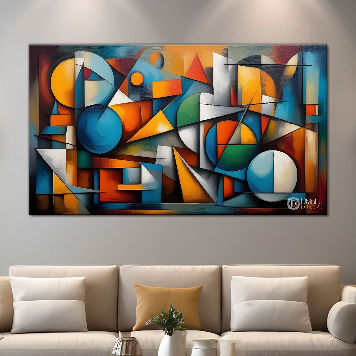 Gematrical pattern modern art Canvas Painting - Design - Modern-L-498