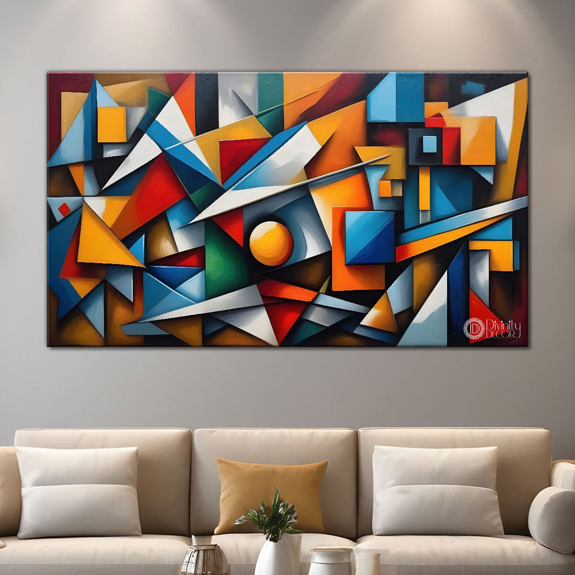 Gematrical pattern modern art Canvas Painting - Design - Modern-L-502