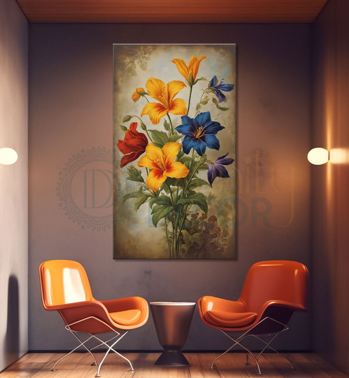 Yellow and pink flowers in light background  - Flower-V-521