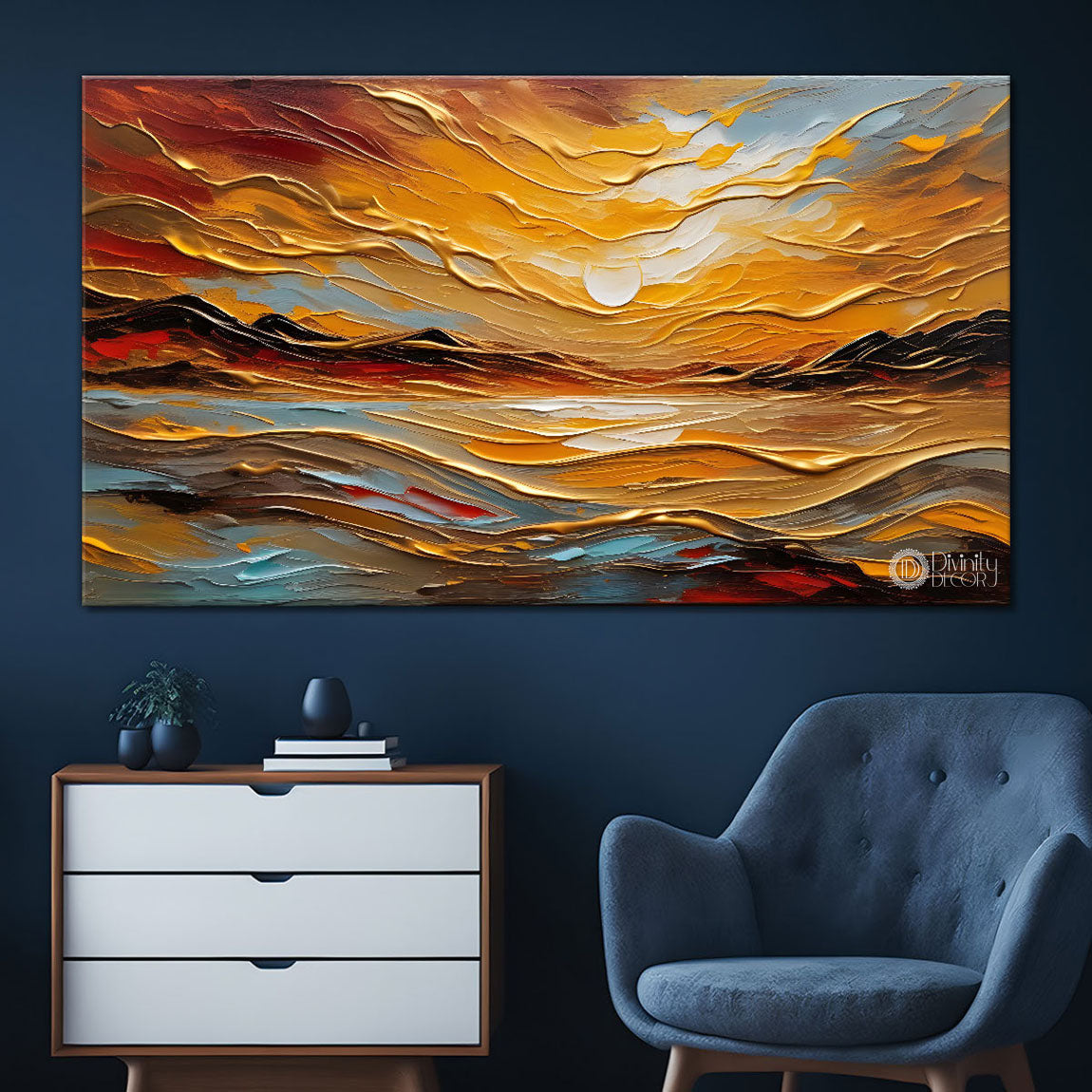 Colorful textured painting art Canvas Painting - Nature Art -530