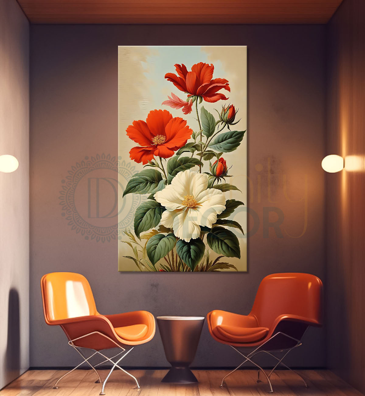 Pink and white flowers in light textured background - Flower-V-549