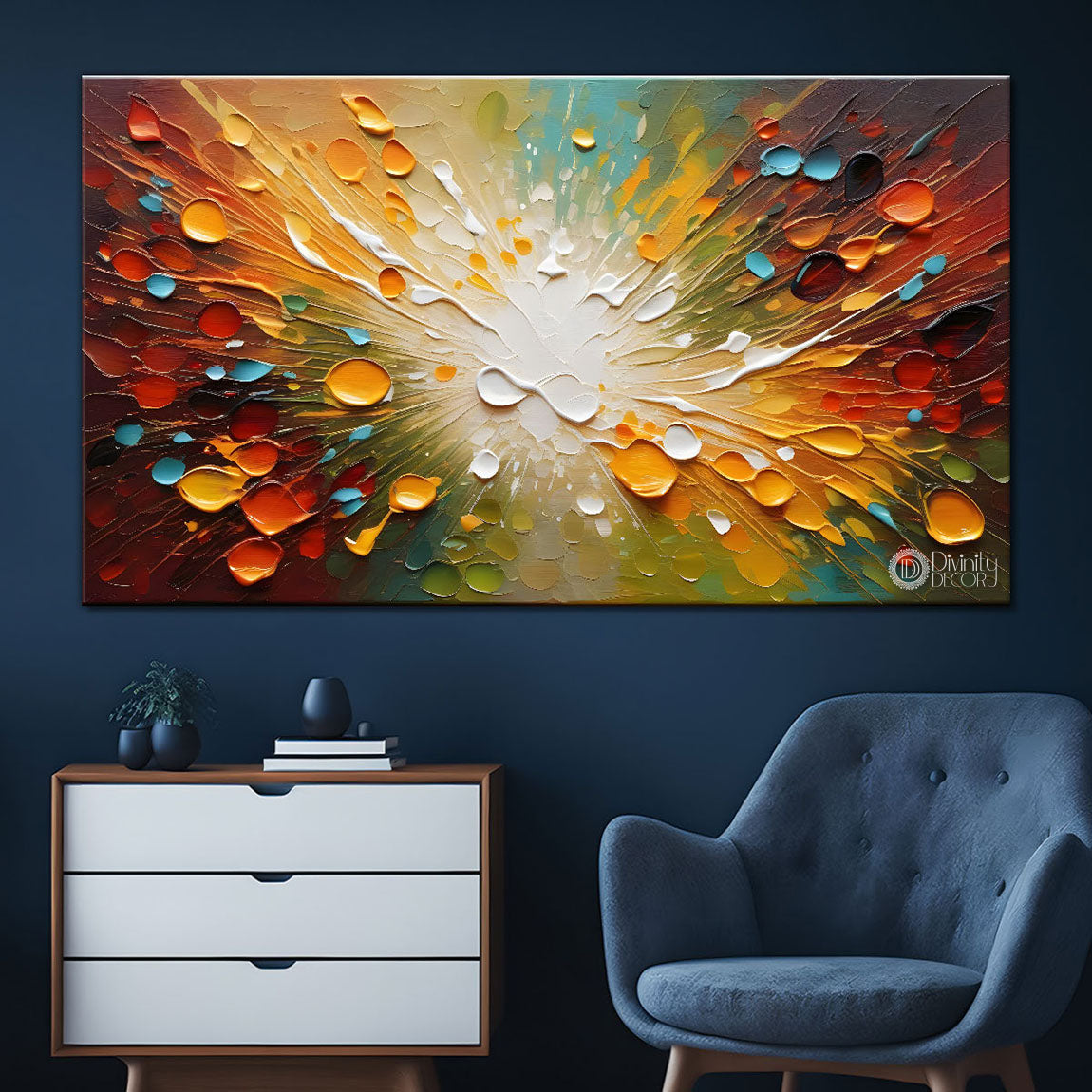 Colorful textured painting art Canvas Painting - Nature Art -572