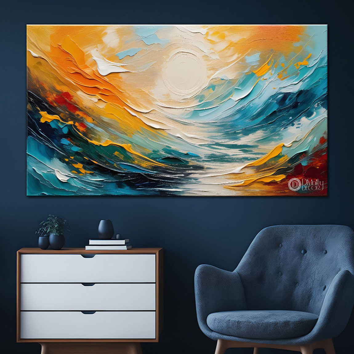 Colorful textured painting art Canvas Painting - Nature Art -596