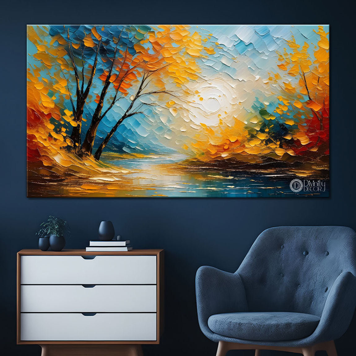 Colorful textured painting art Canvas Painting - Nature Art -614