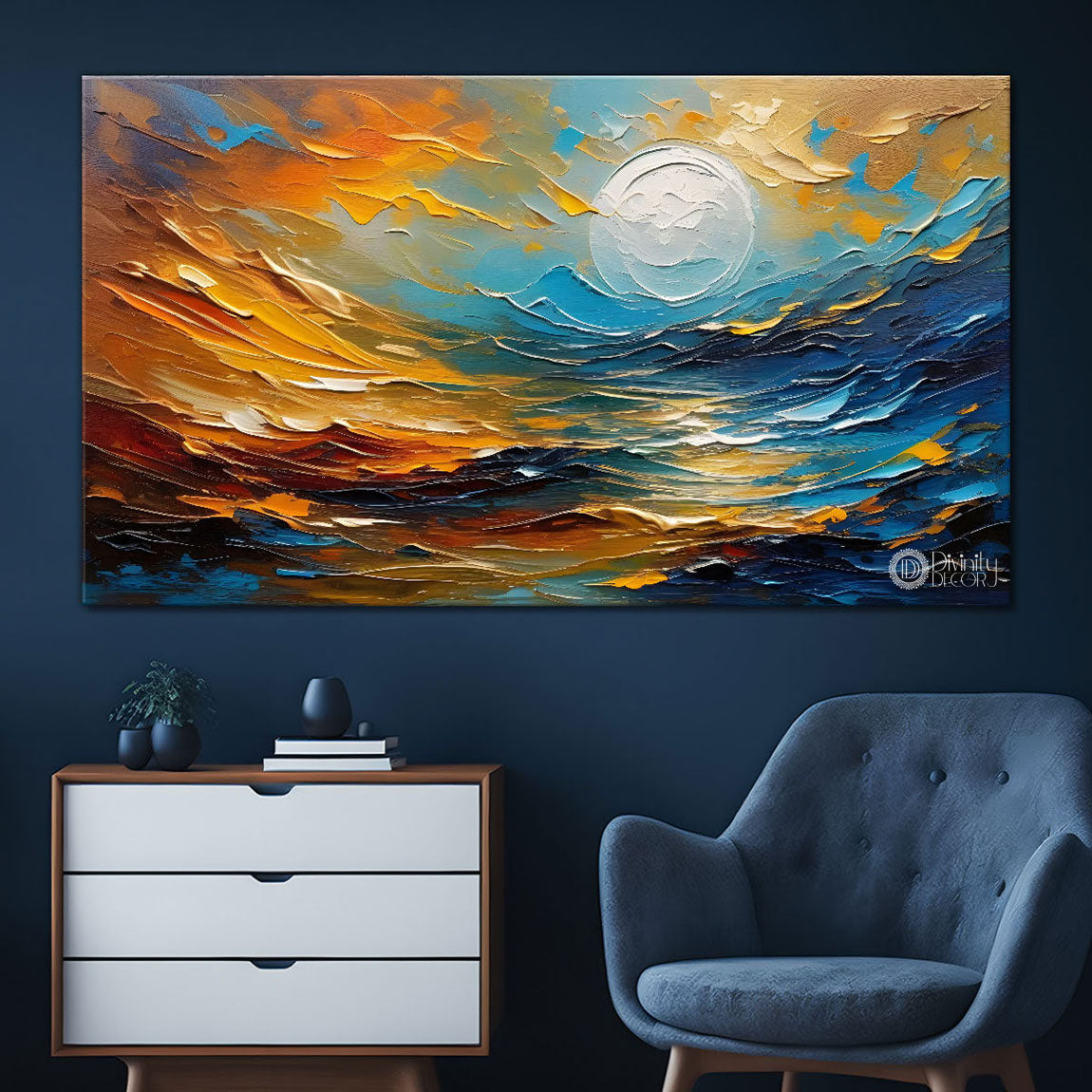 Colorful textured painting art Canvas Painting - Nature Art -638