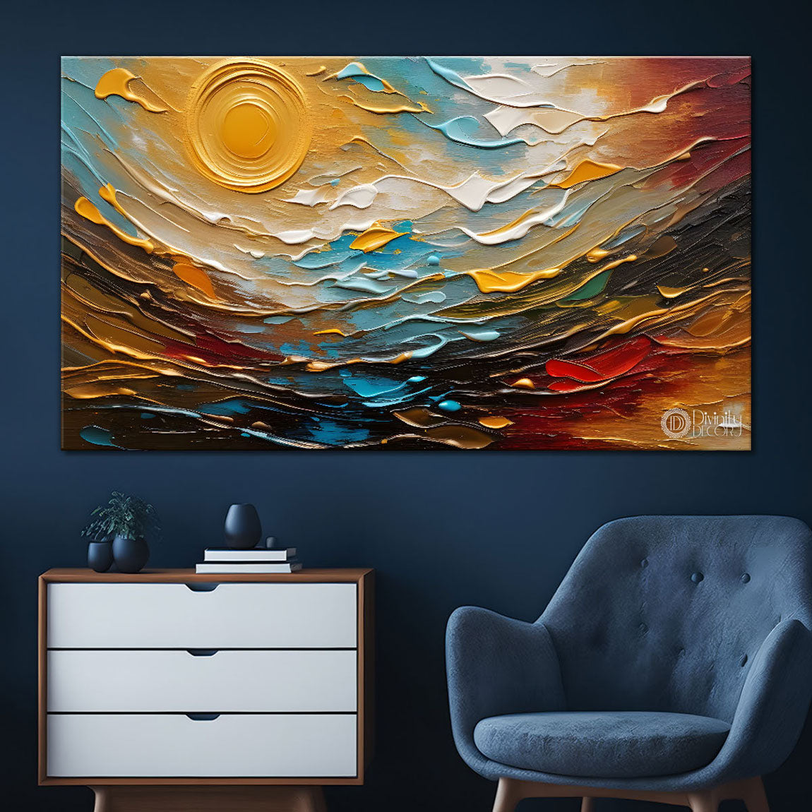 Colorful textured painting art Canvas Painting - Nature Art -657