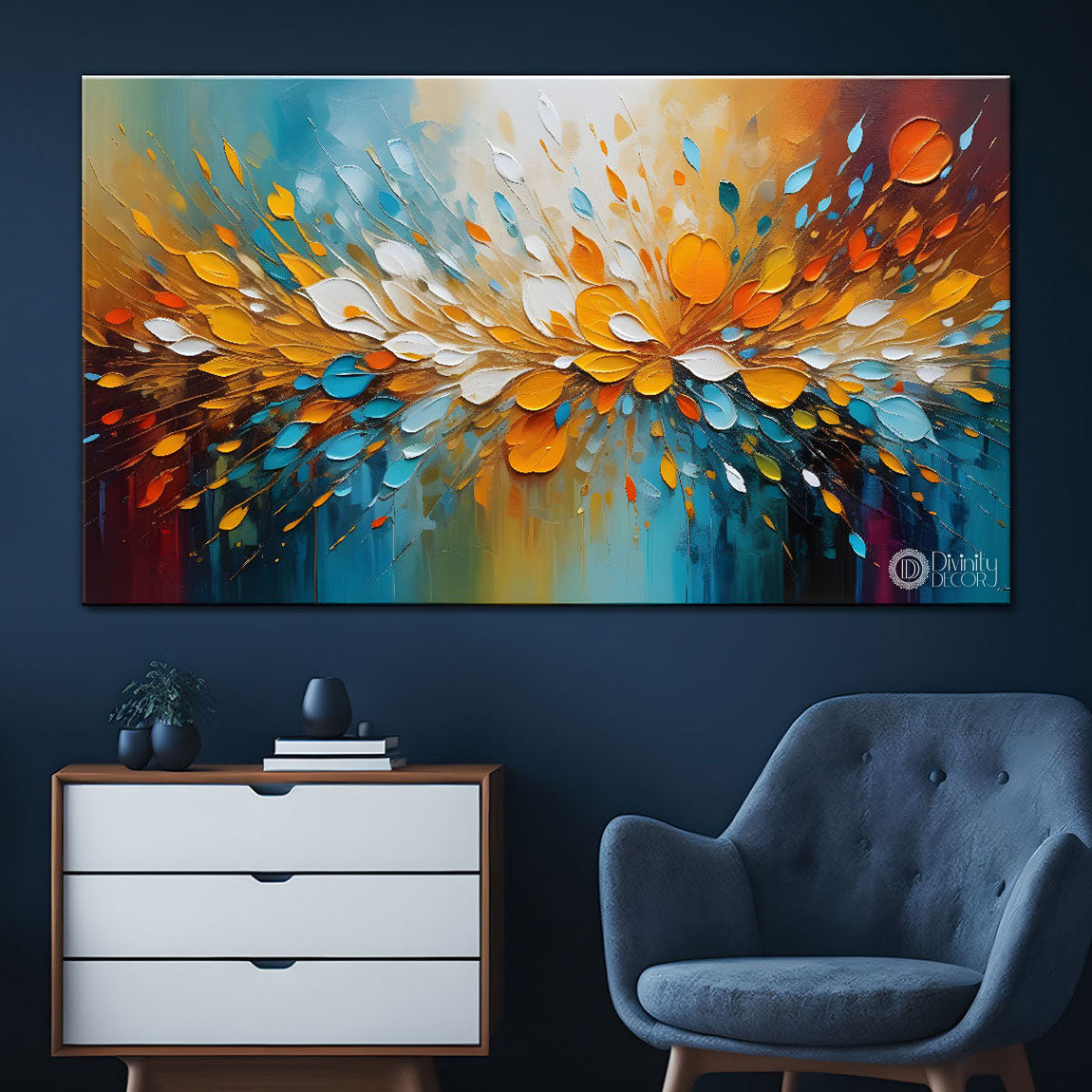 Colorful textured painting art Canvas Painting - Nature Art -661