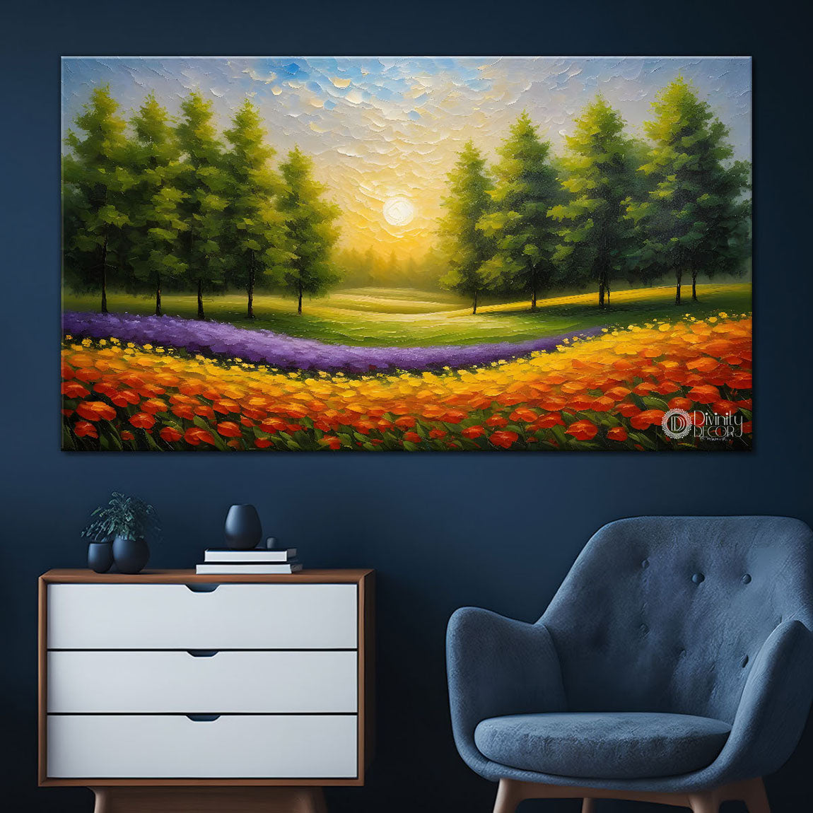 Trees with land painting Canvas Painting - Nature Art -671