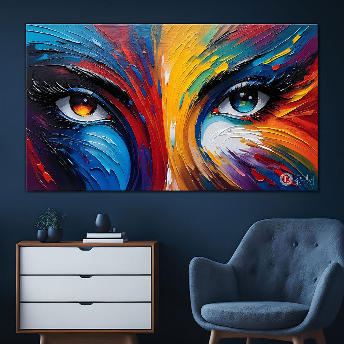 Colorful eye painting Canvas Painting - Nature Art -770