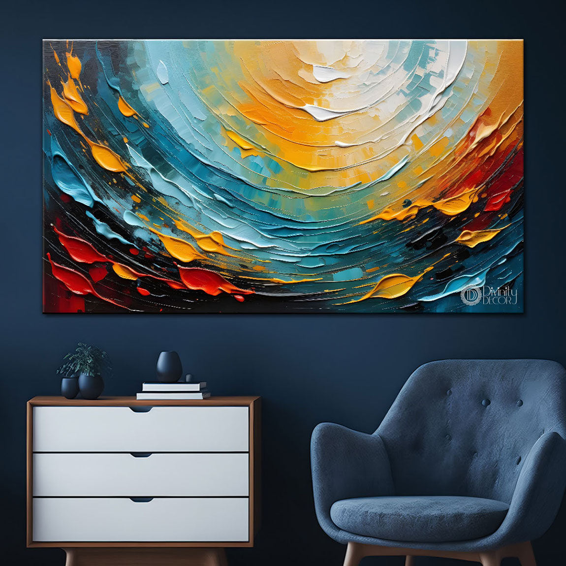 Colorful textured painting art Canvas Painting - Nature Art -788