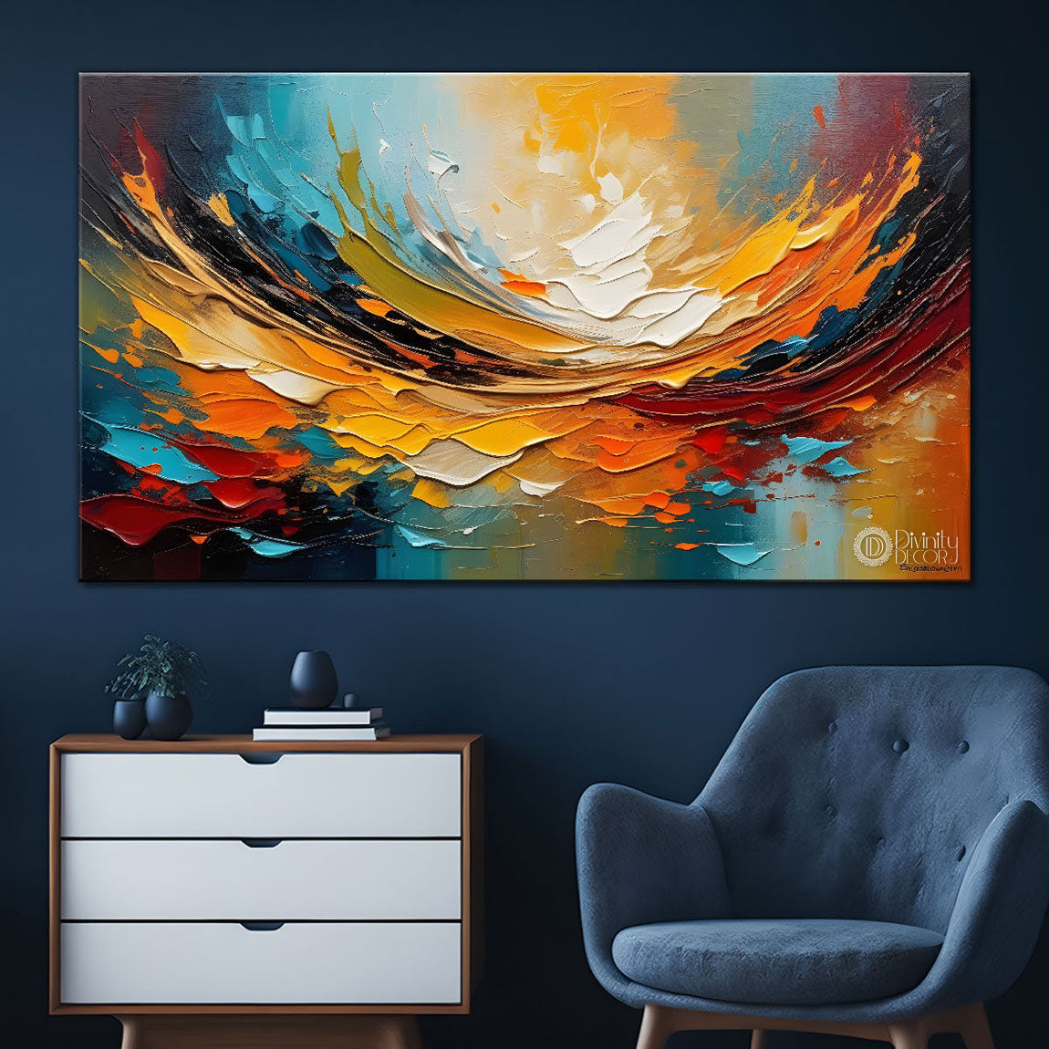 Colorful textured painting art Canvas Painting - Nature Art -811