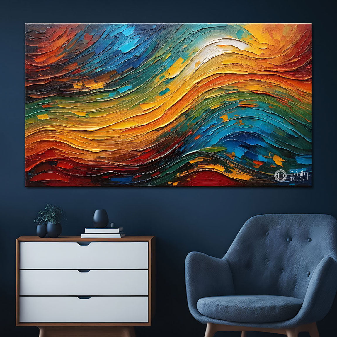 Colorful textured painting art Canvas Painting - Nature Art -823