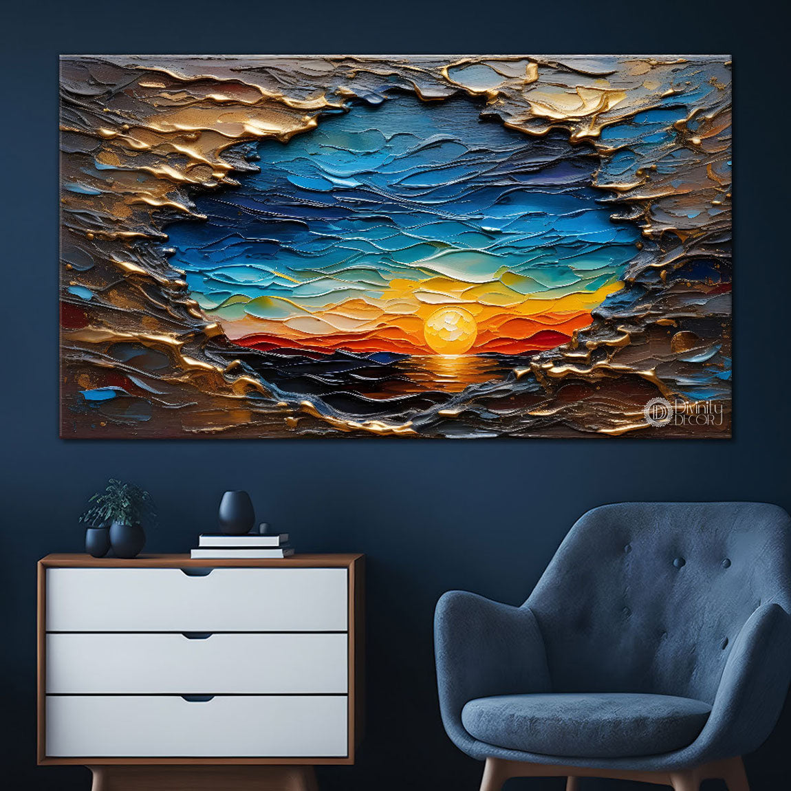 Colorful textured painting art Canvas Painting - Nature Art -824