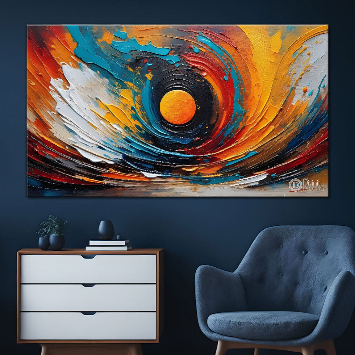 Sun in the colors painting Canvas Painting - Nature Art -844