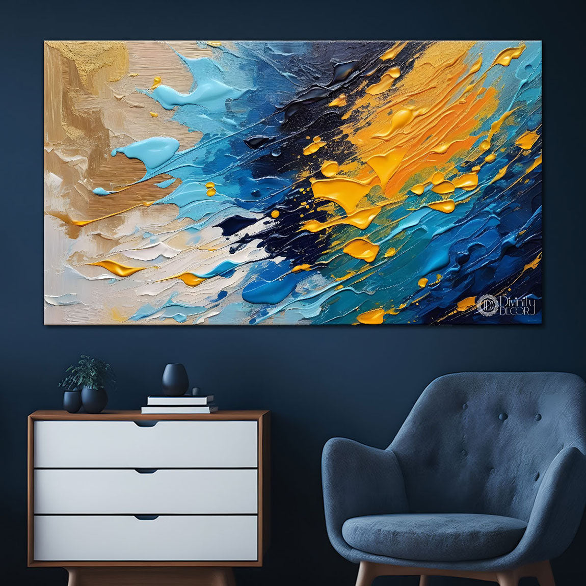 Colorful textured painting Canvas Painting - Nature Art -845