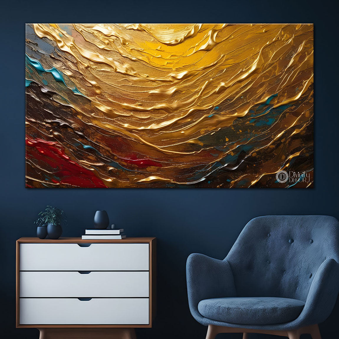 Colorful textured painting Canvas Painting - Nature Art -849