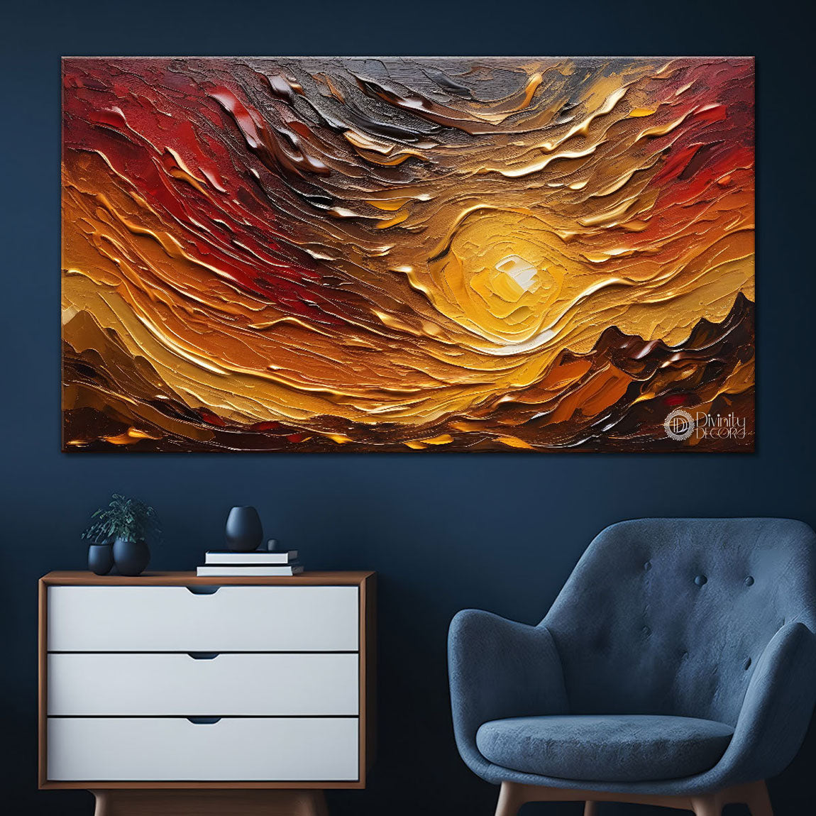 Colorful textured painting Canvas Painting - Nature Art -850