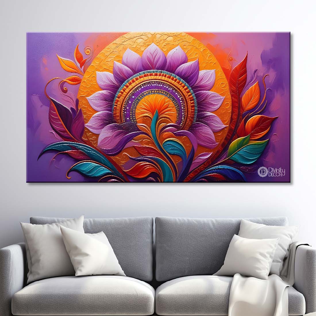 Pink flowers with light textured painting - Design - Flower-12