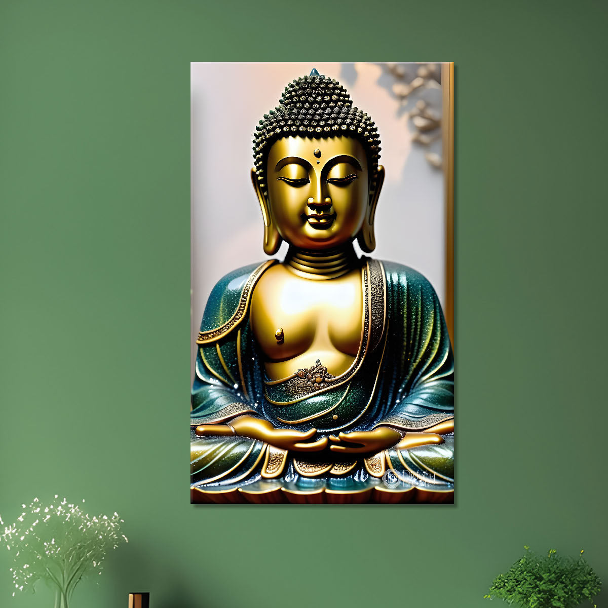 Golden buddha with light background  - Buddha-V-123