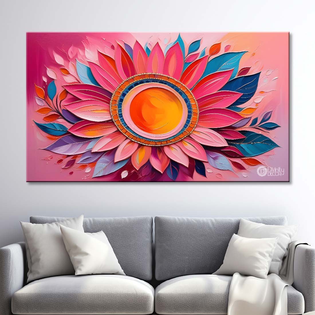 Pink flower in the pink background - Flower-258