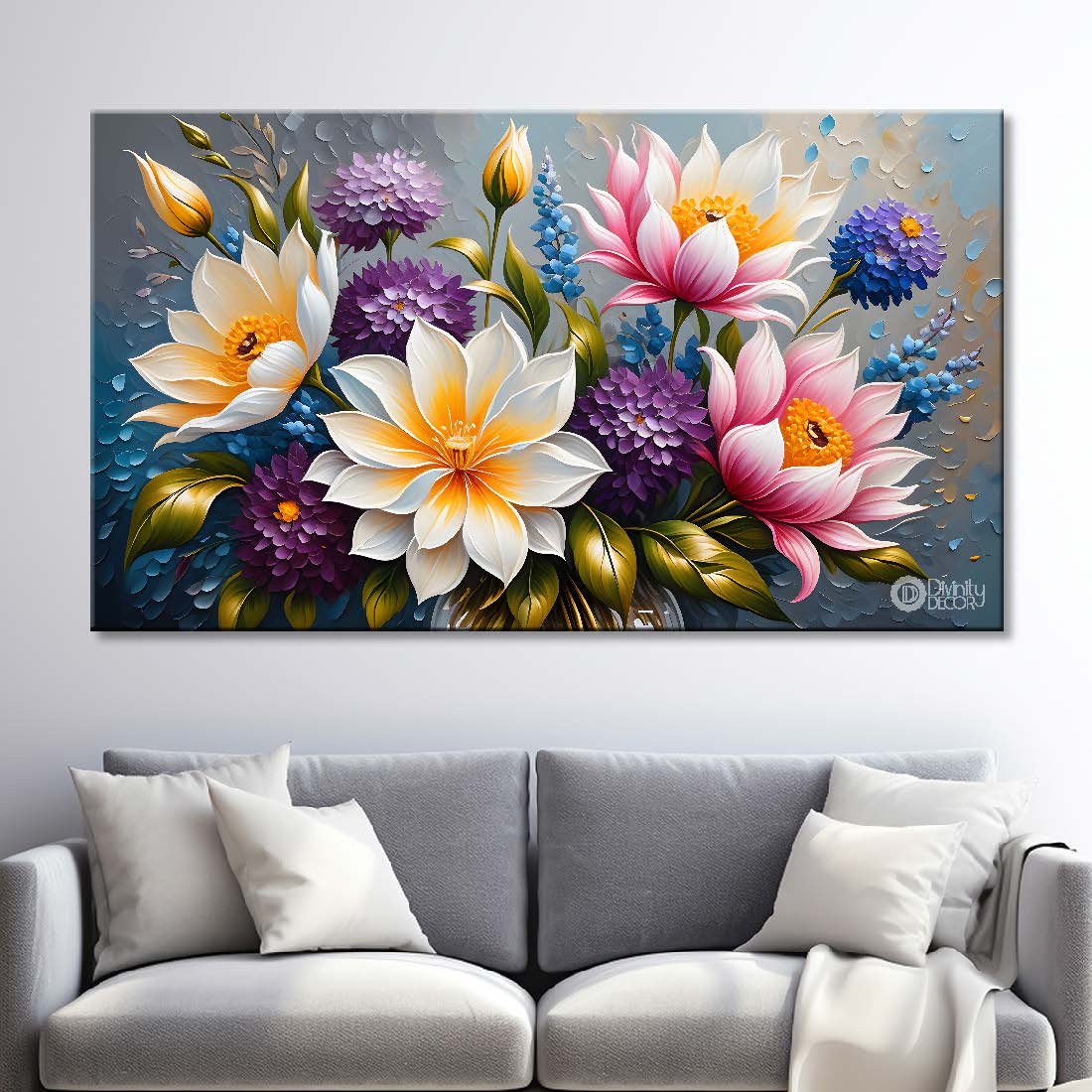 White and pink flowers with light background- Flower-266