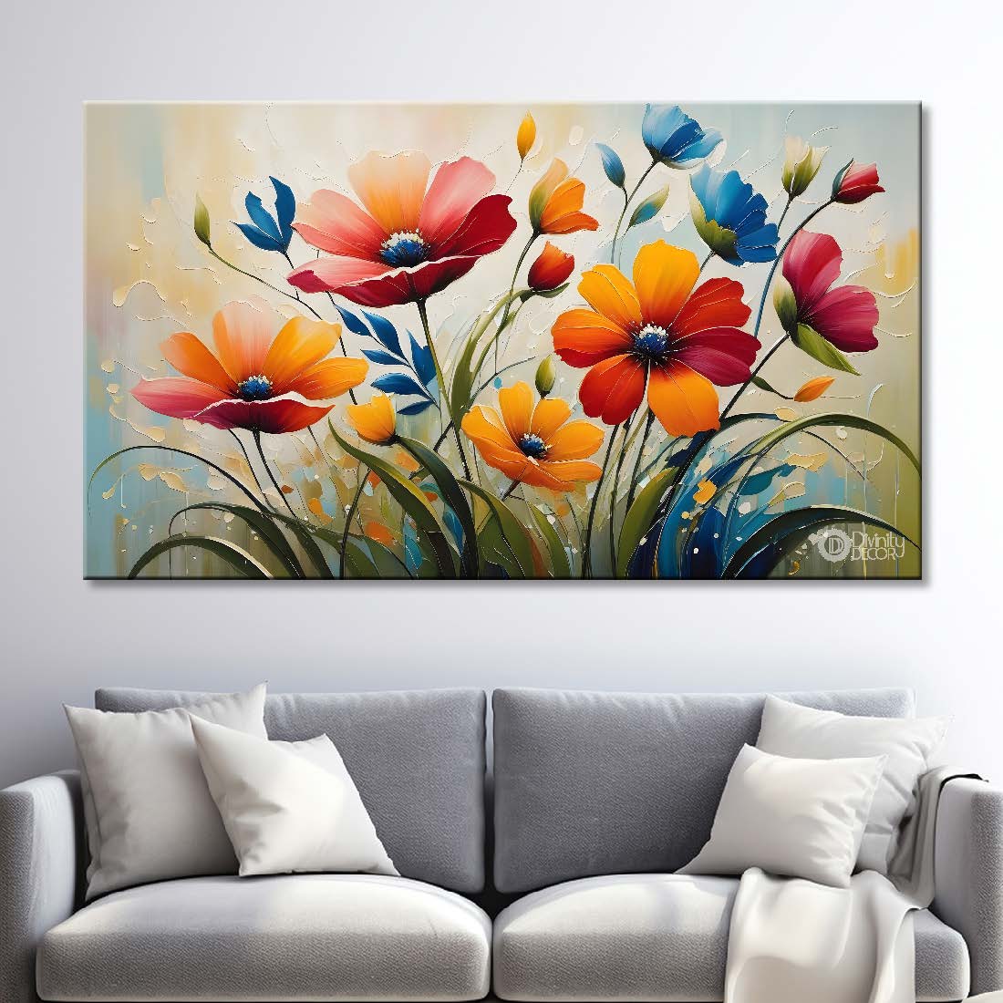 Orange flowers in light background- Flower-271