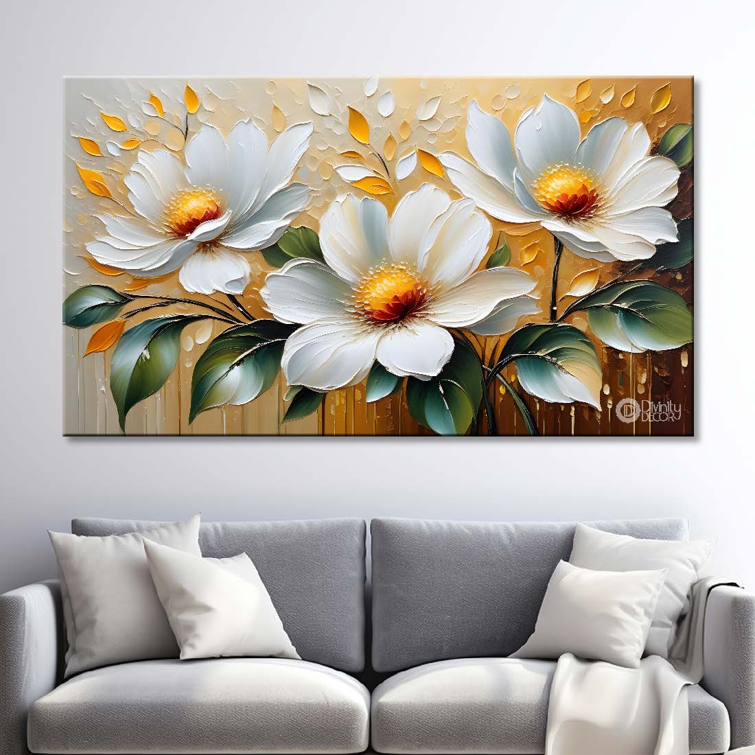 White flowers in light background- Flower-276