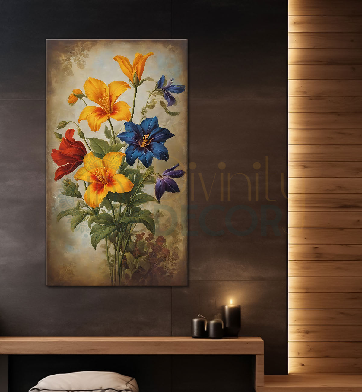 Yellow and pink flowers in light background  - Flower-V-521