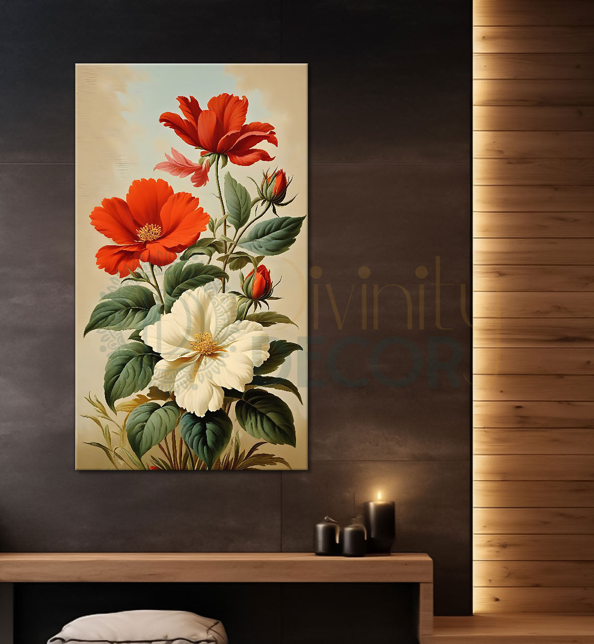 Pink and white flowers in light textured background - Flower-V-549