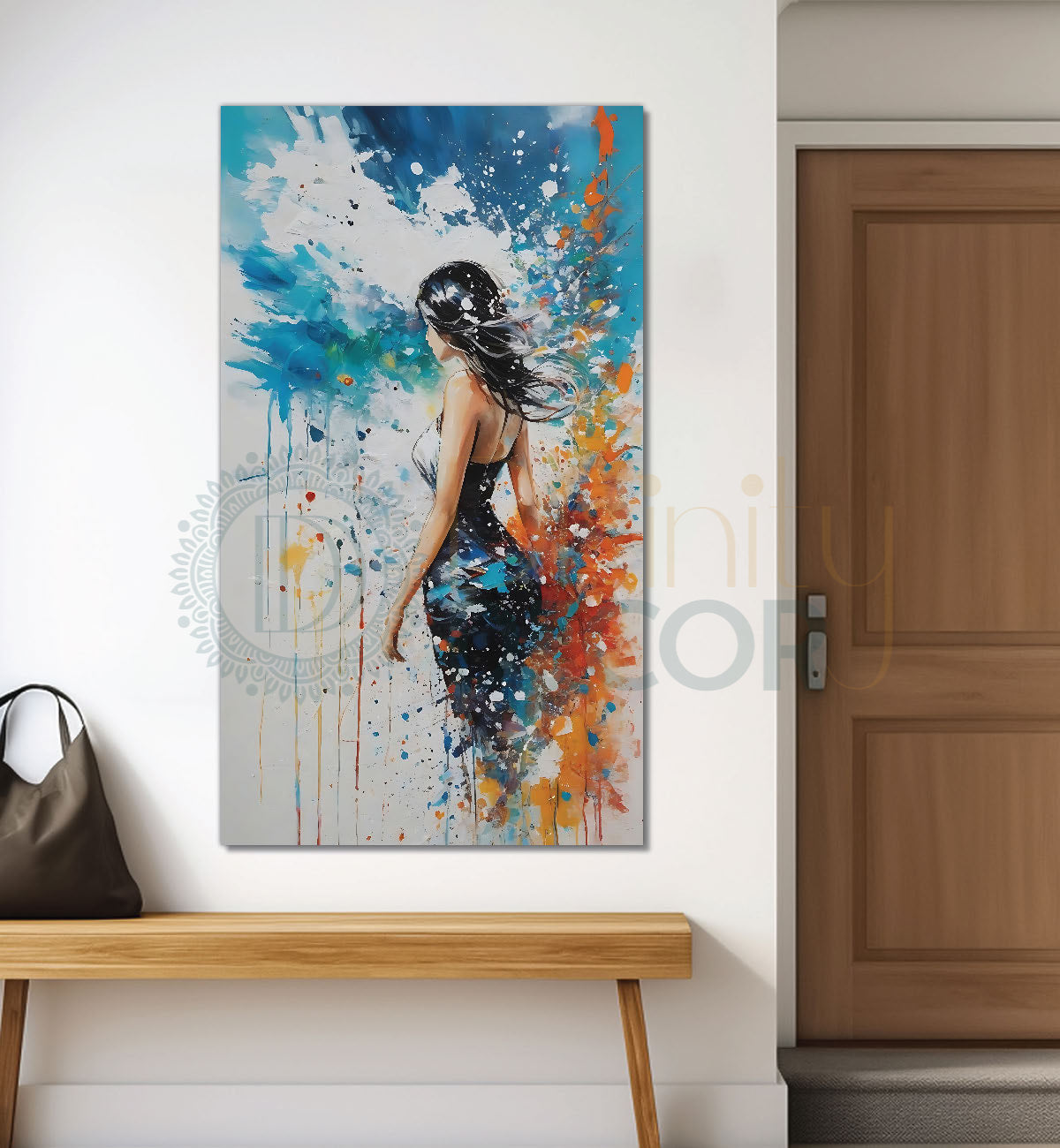 Beautiful lady painting Canvas Painting - Design - Modern-V-1