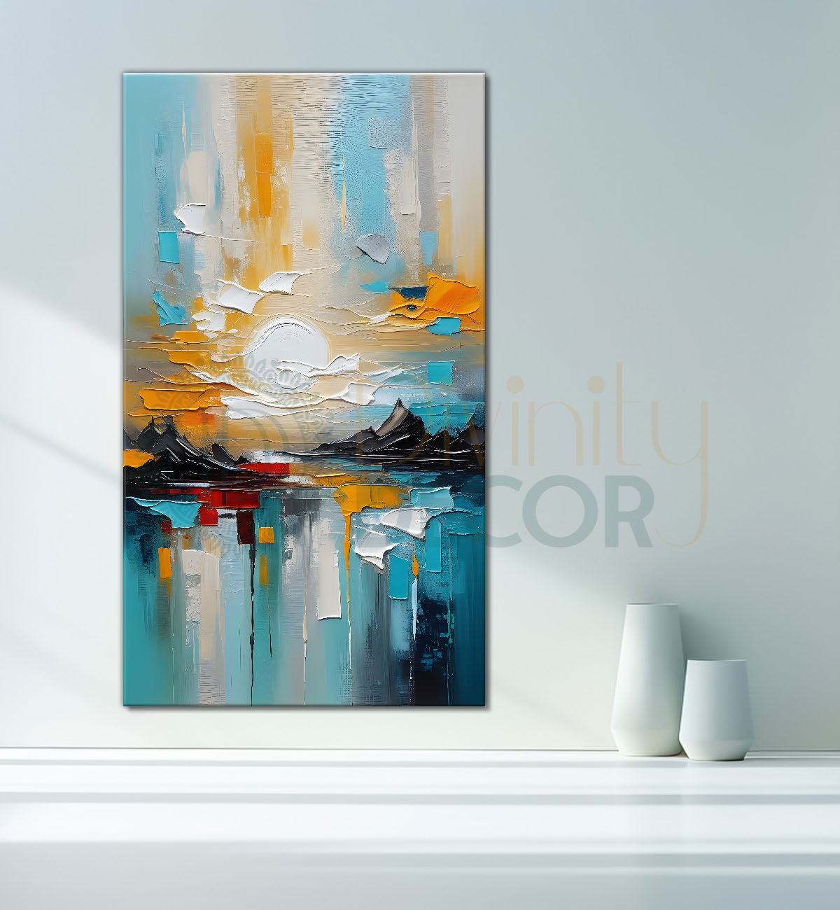 Colourful textured painting art Canvas Painting - Nature Art -V-49