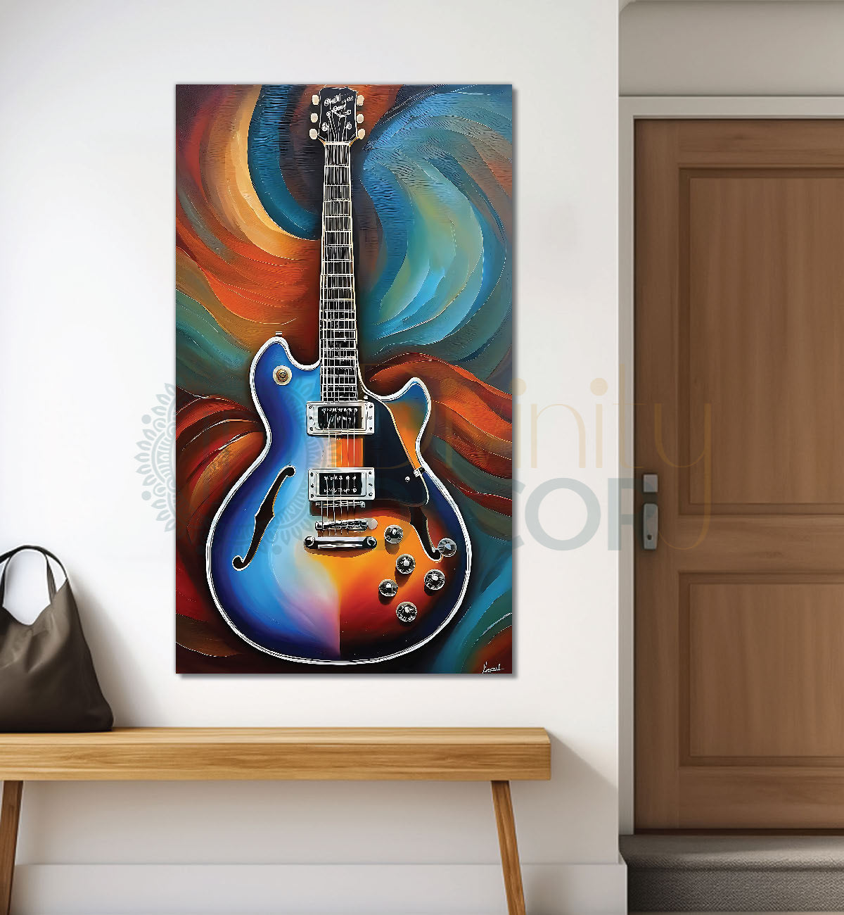 Colourful electric guitar painting Canvas Painting - Design - Modern-V-4