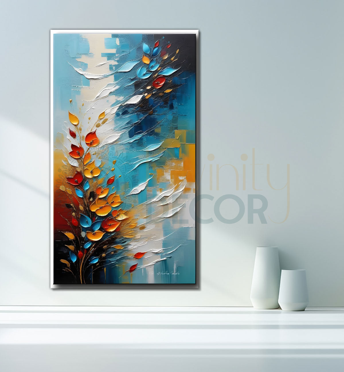 Colourful textured painting art Canvas Painting - Nature Art -V-65