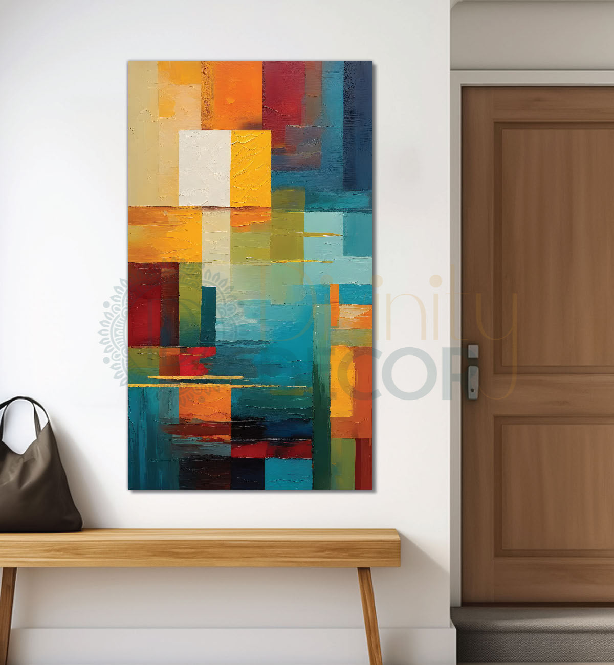 Colourful texutred modern art painting Canvas Painting - Design - Modern-V-19