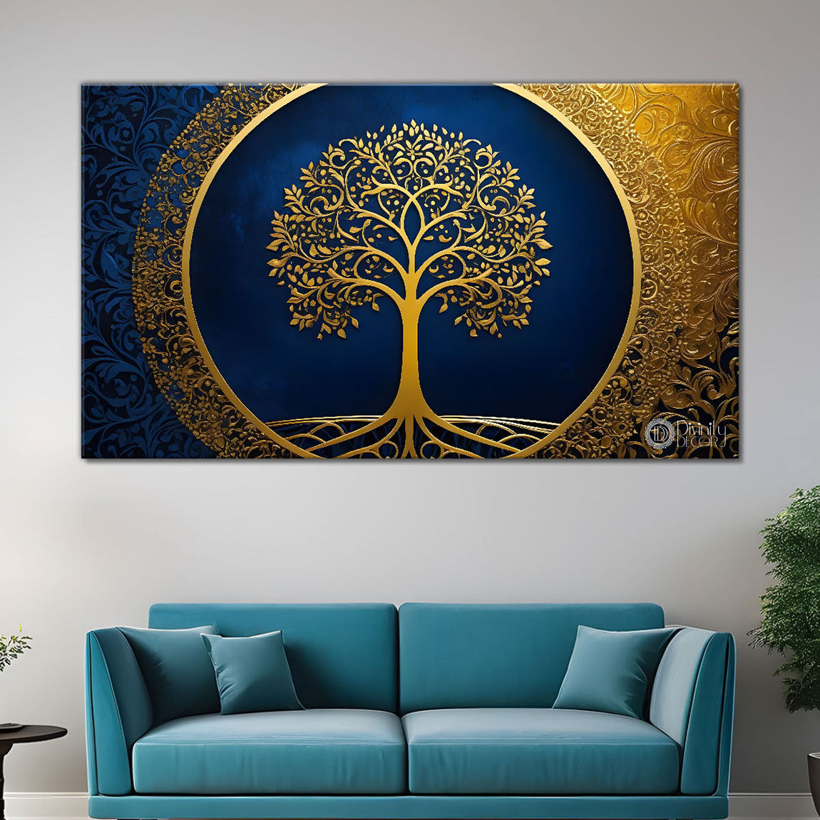 Dark textured tree modern art- Design - Tree-207