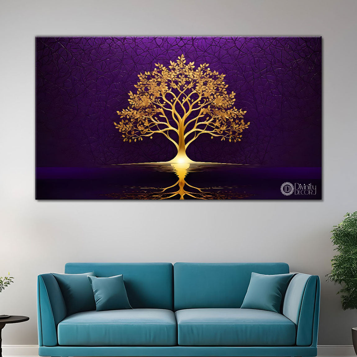 Dark textured tree modern art- Design - Tree-229