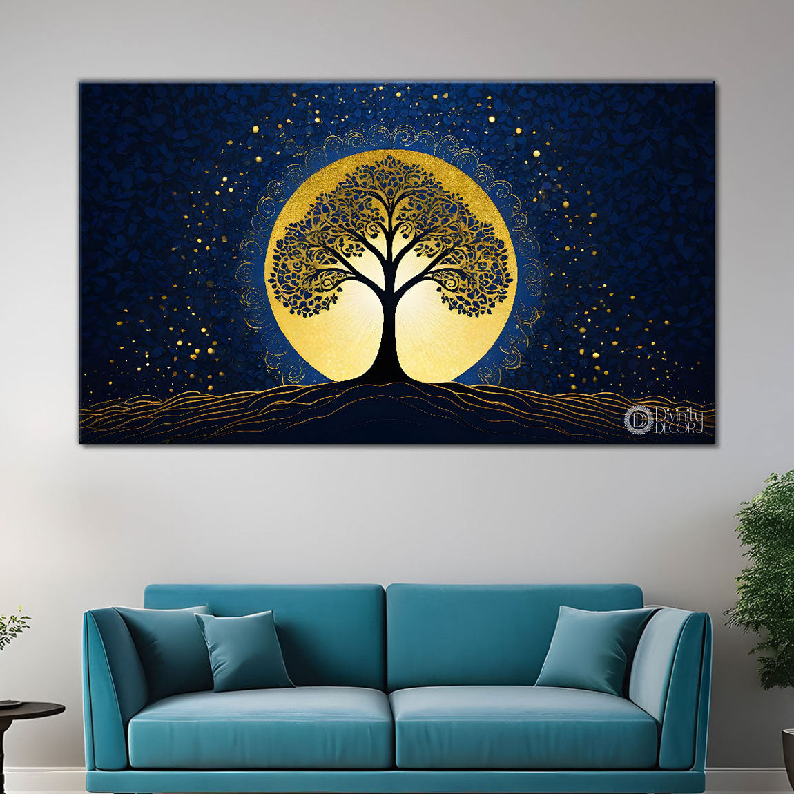 Dark textured tree modern art- Design - Tree-278