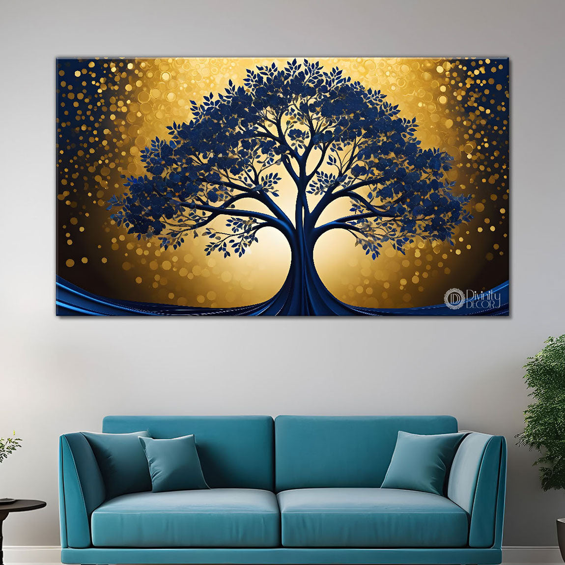 Dark textured tree modern art- Design - Tree-294